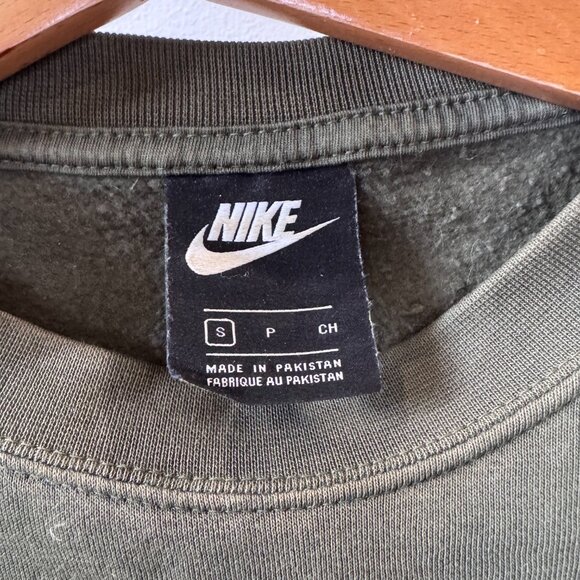 Nike NSW Crew Fleece Sweatshirt Cargo Khaki CK0168-325 Women’s Small Streetwear - Picture 8 of 13
